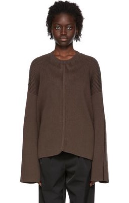Peter Do Brown Cotton Sweater