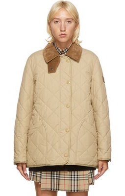 Burberry Beige Quilted Cotswald Jacket