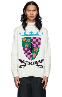 JW Anderson Off-White Wool & Acrylic Sweater