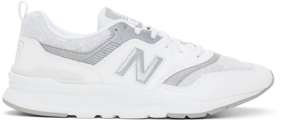 New Balance White & Silver 997H Sneakers