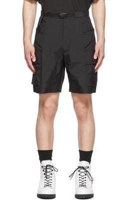 Snow Peak Black TONEDTROUT Edition Nylon Shorts