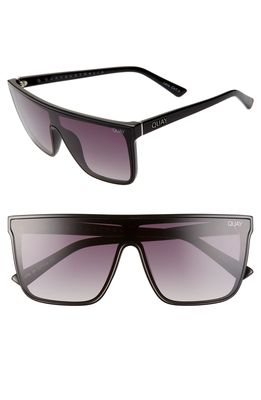 Quay Australia Night Fall 52mm Gradient Flat Top Sunglasses in Black/Smoke