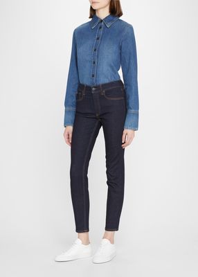 Mid-Rise Skinny-Leg Ankle Jeans
