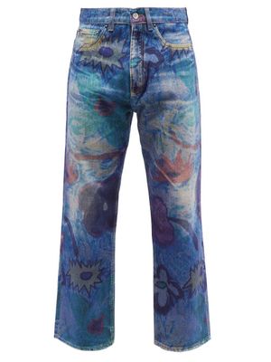 Our Legacy - Third Cut Floral-print Wide-leg Jeans - Mens - Multi