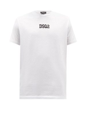 Dsquared2 - Logo-print Cotton-mesh T-shirt - Mens - White