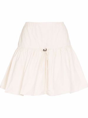 Timothy Han / Edition Parachute drawstring mini skirt - White
