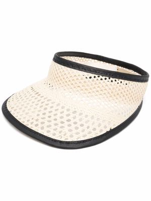 catarzi paper-woven crownless hat - Neutrals
