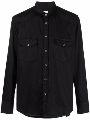 PT TORINO patch-pocket cotton shirt - Black