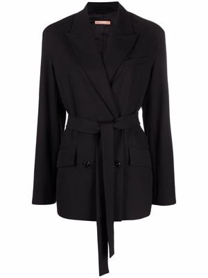 12 STOREEZ double-breasted belted blazer - Black