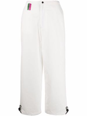 Emporio Armani Surfer embroidered track pants - White