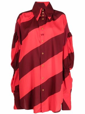 Vivienne Westwood striped oversize shirt - Red
