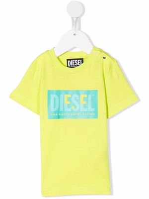 Diesel Kids logo-print cotton T-shirt - Green