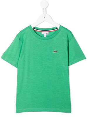 Lacoste Kids logo-patch short-sleeved T-shirt - Green