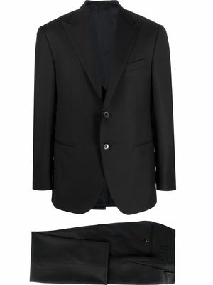 Corneliani two-piece virgin wool suit - Black