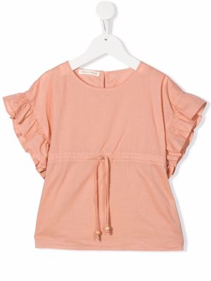 Zhoe & Tobiah ruffle-trimmed short-sleeve blouse - Pink