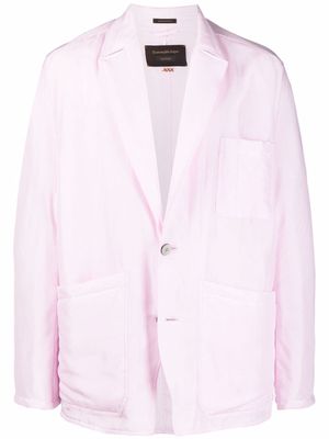 Ermenegildo Zegna single breasted patch-pocket blazer - Pink
