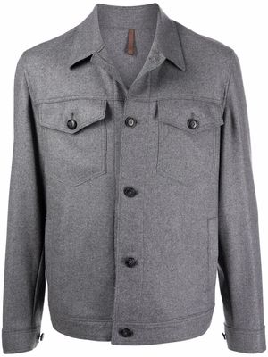 Briglia 1949 button-down shirt jacket - Grey