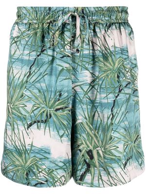 AMIRI Floral Aloha Tree printed shorts - Blue