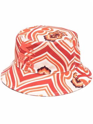 ETRO abstract-print bucket hat - Orange