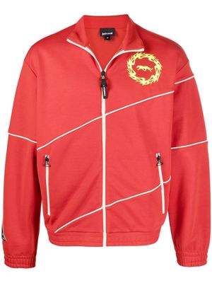 Just Cavalli logo-embroidered zip-front track jacket
