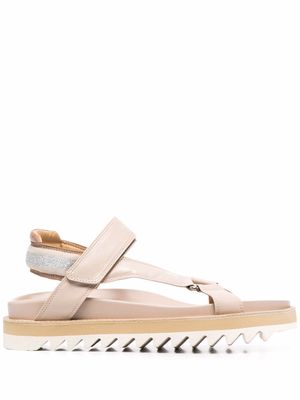 Eleventy touch-strap open-toe sandals - Neutrals
