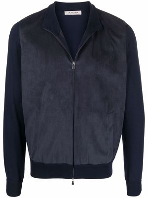 Fileria panelled zip-up track jacket - Blue