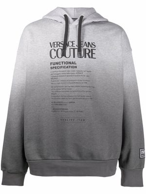 Versace Jeans Couture logo-print gradient hoodie - Grey