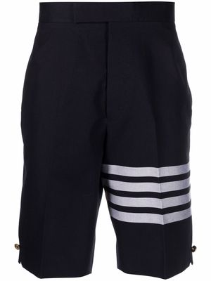 Thom Browne 4-bar stripe cotton shorts - Blue