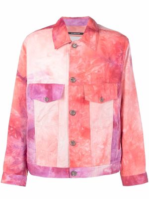 Song For The Mute colour-block tie-dye jacket - Pink