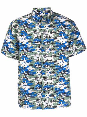 costume national contemporary patterned short-sleeved shirt - Green