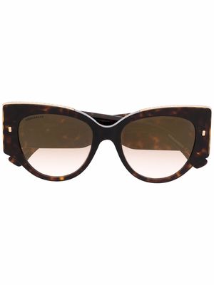 Dsquared2 Eyewear Hype logo-plaque sunglasses - Brown