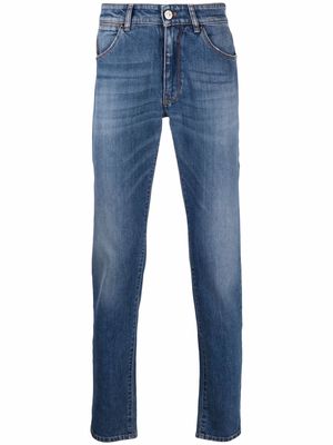PT TORINO straight-leg slim-cut jeans - Blue