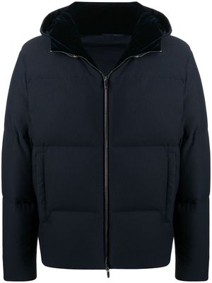 Giorgio Armani zipped up padded jacket - Blue