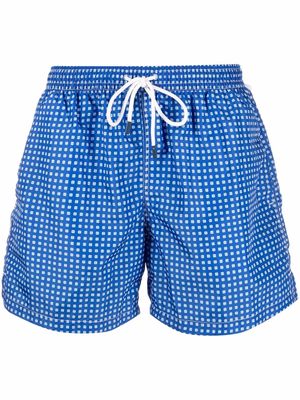 Fedeli printed recycled swim shorts - Blue