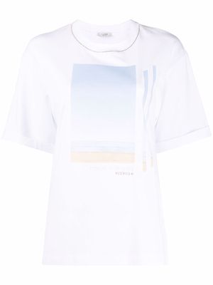 Peserico graphic-print short-sleeved T-shirt - White