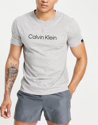 Calvin Klein relaxed fit swim t-shirt in gray