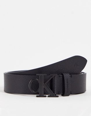 Calvin Klein Jeans monogram hardware 35mm belt in black