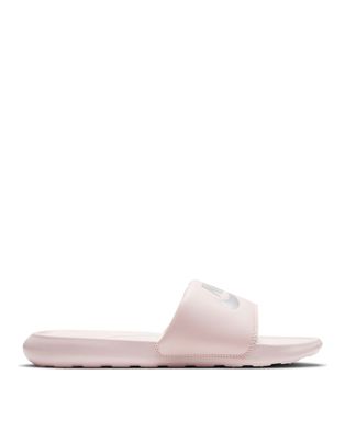 Nike Victori One sliders in barely rose-Pink