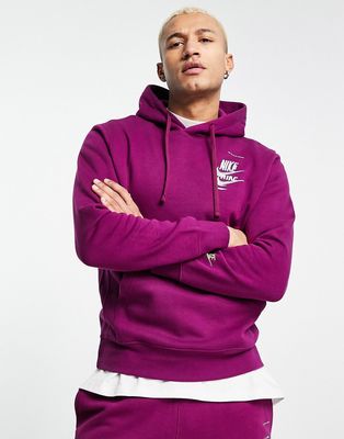 Nike Multi-Futura fleece hoodie in purple