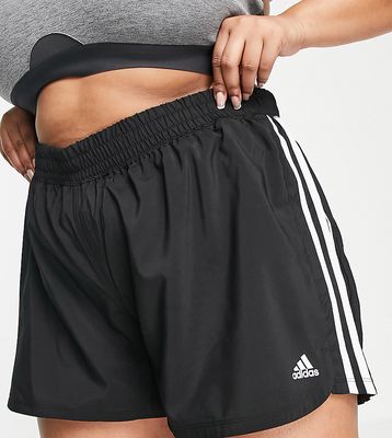 adidas Training Plus Pacer shorts in black