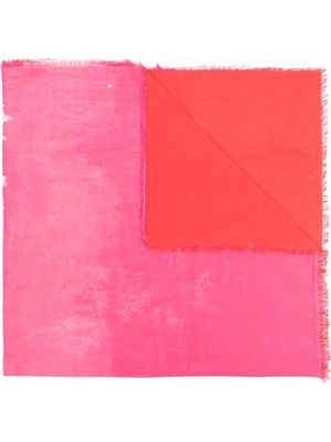 Faliero Sarti gradient-effect cotton-blend scarf - Pink