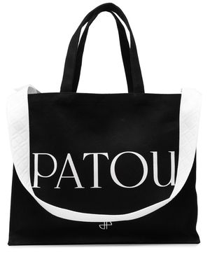 Patou logo-print tote bag - Black