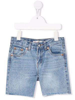 Levi's Kids faded-effect denim shorts - Blue