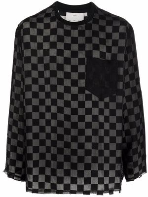 Song For The Mute checkerboard print jumper - Black