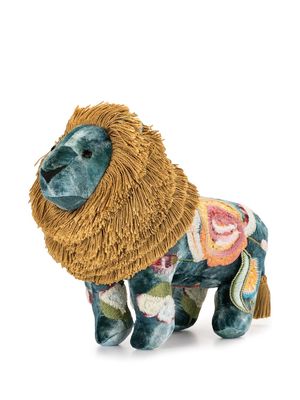 Anke Drechsel embroidered lion soft toy - Multicolour