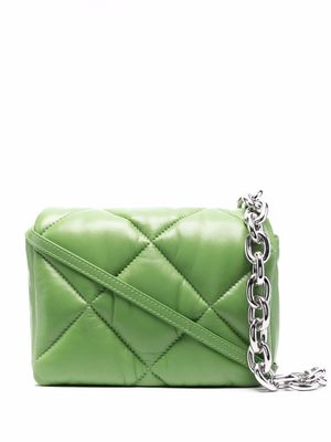 STAND STUDIO quilted flap tote bag - Green