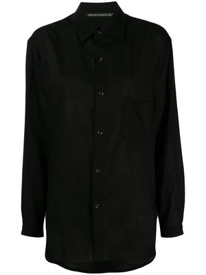 Yohji Yamamoto pocket cotton shirt - Black