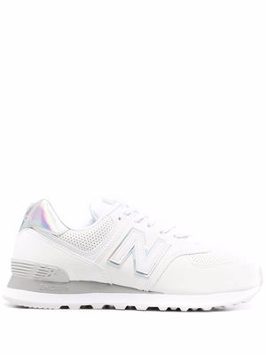 New Balance N-logo panelled sneakers - White