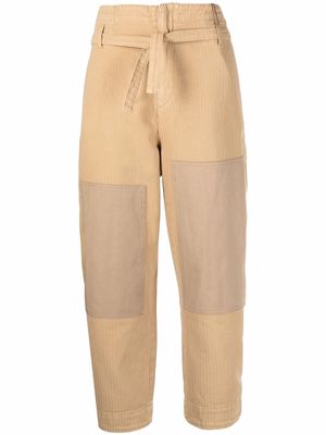 ETRO patchwork straight-leg trousers - Neutrals