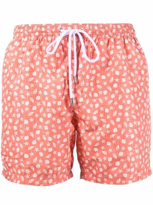 Barba graphic-print swim shorts - Orange